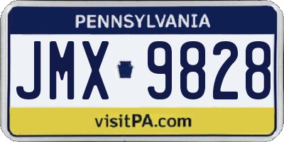 PA license plate JMX9828