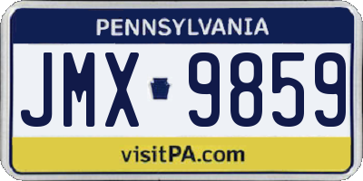 PA license plate JMX9859