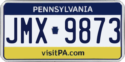 PA license plate JMX9873