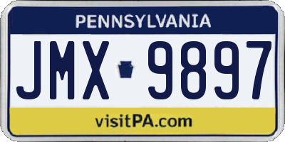 PA license plate JMX9897
