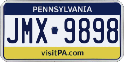 PA license plate JMX9898