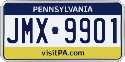 PA license plate JMX9901