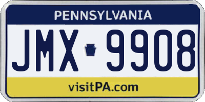 PA license plate JMX9908