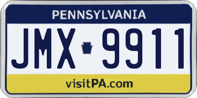 PA license plate JMX9911