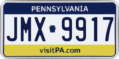 PA license plate JMX9917
