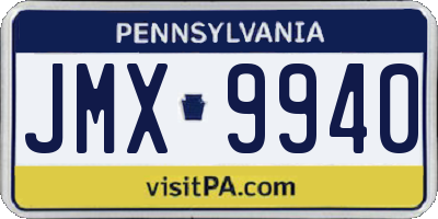 PA license plate JMX9940