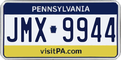 PA license plate JMX9944