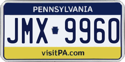 PA license plate JMX9960