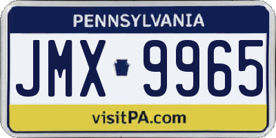 PA license plate JMX9965