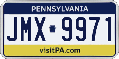 PA license plate JMX9971