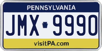 PA license plate JMX9990