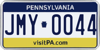 PA license plate JMY0044
