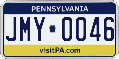 PA license plate JMY0046