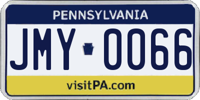 PA license plate JMY0066