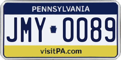 PA license plate JMY0089