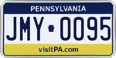 PA license plate JMY0095