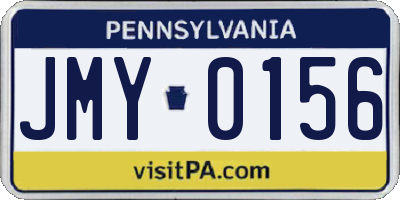 PA license plate JMY0156