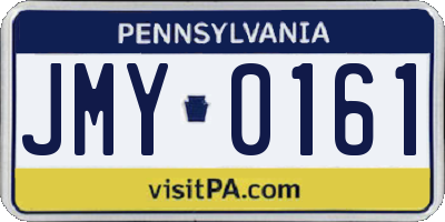 PA license plate JMY0161