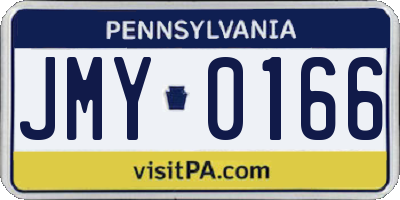 PA license plate JMY0166