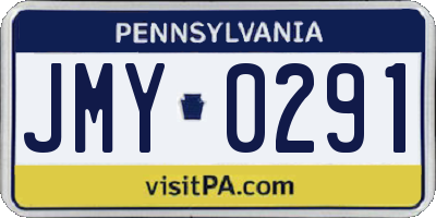 PA license plate JMY0291