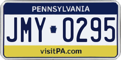 PA license plate JMY0295