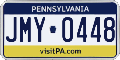 PA license plate JMY0448
