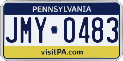 PA license plate JMY0483