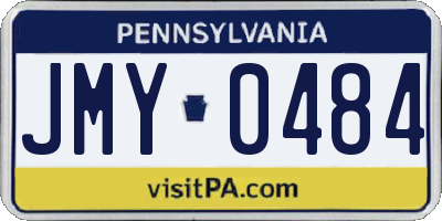PA license plate JMY0484