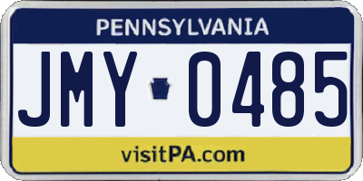 PA license plate JMY0485