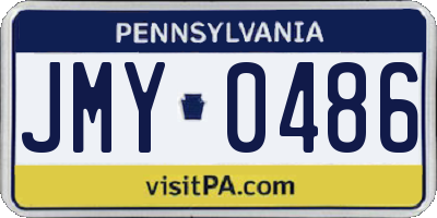 PA license plate JMY0486