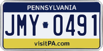 PA license plate JMY0491