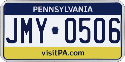 PA license plate JMY0506