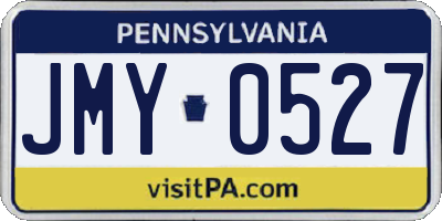 PA license plate JMY0527