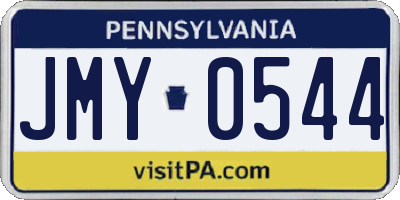 PA license plate JMY0544