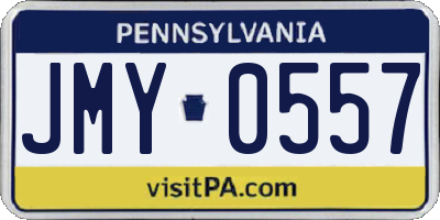 PA license plate JMY0557