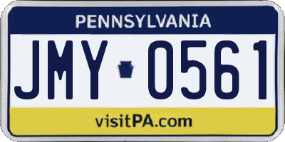 PA license plate JMY0561