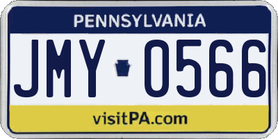 PA license plate JMY0566