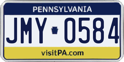 PA license plate JMY0584