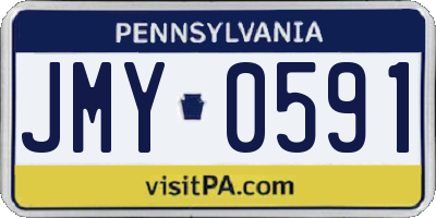 PA license plate JMY0591