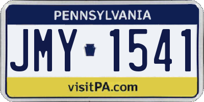 PA license plate JMY1541