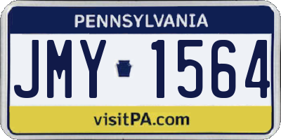 PA license plate JMY1564