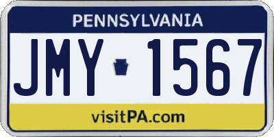 PA license plate JMY1567