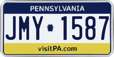 PA license plate JMY1587