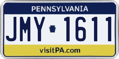PA license plate JMY1611
