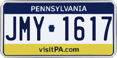 PA license plate JMY1617