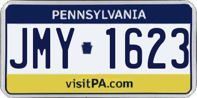 PA license plate JMY1623