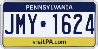 PA license plate JMY1624