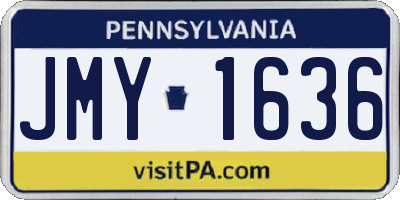 PA license plate JMY1636