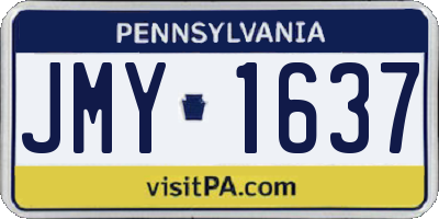 PA license plate JMY1637