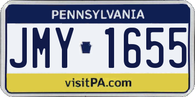 PA license plate JMY1655